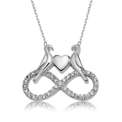 Gumush - Sterling Silver 925 Infinity Necklace for Women