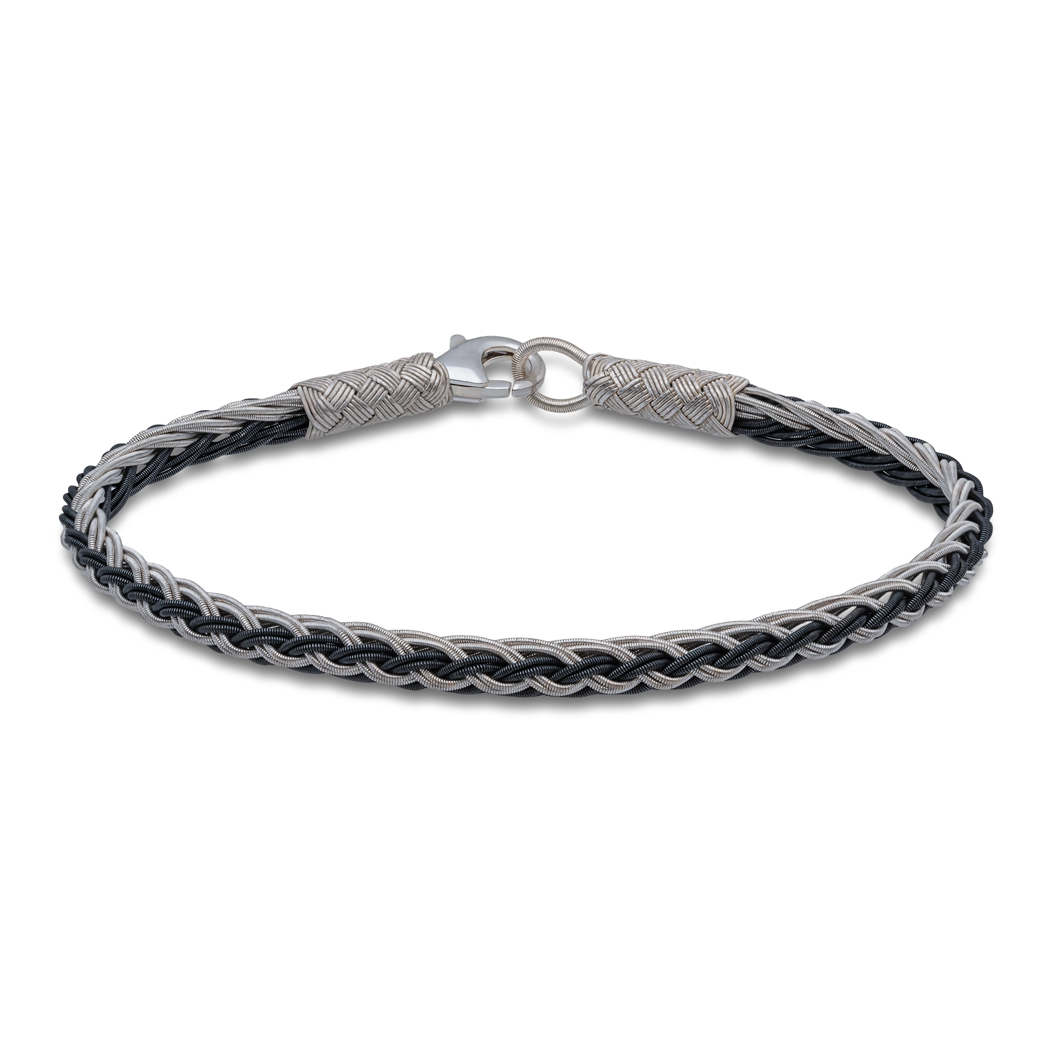 Gümüş İkili Örgü Kazaziye Bileklik