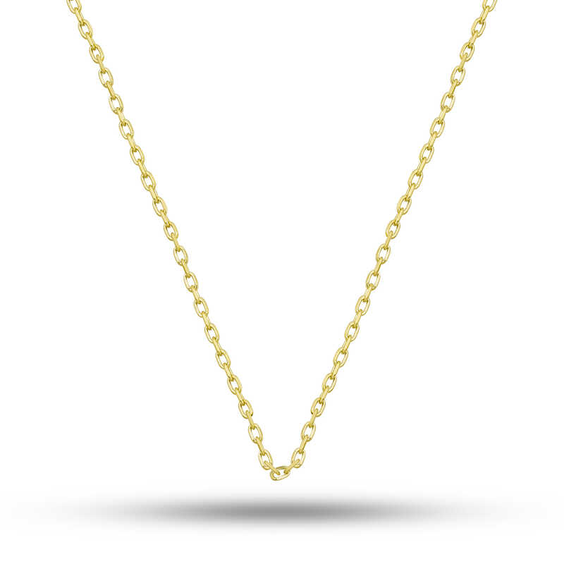 Gümüş Gold 0.30 Mikron 45 Cm Forse Kadın Zincir